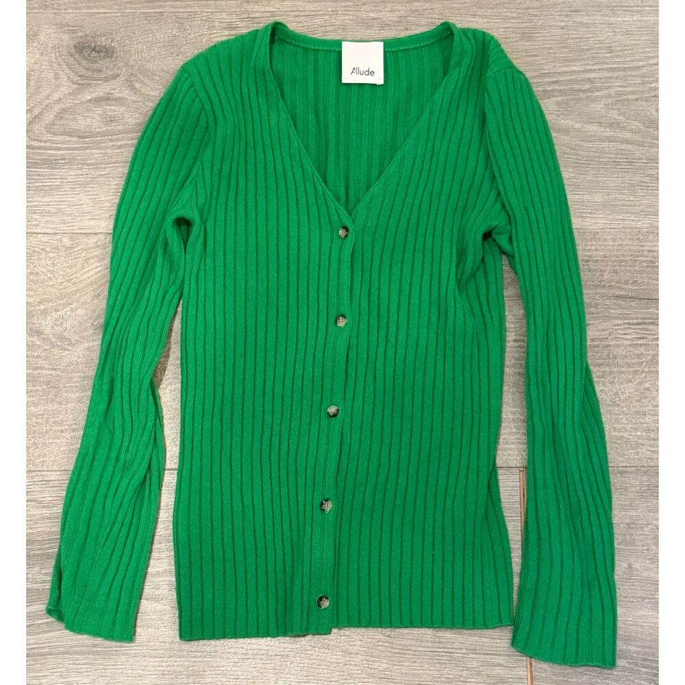 Allude Green Cashmere Cardigan Women's Size Small